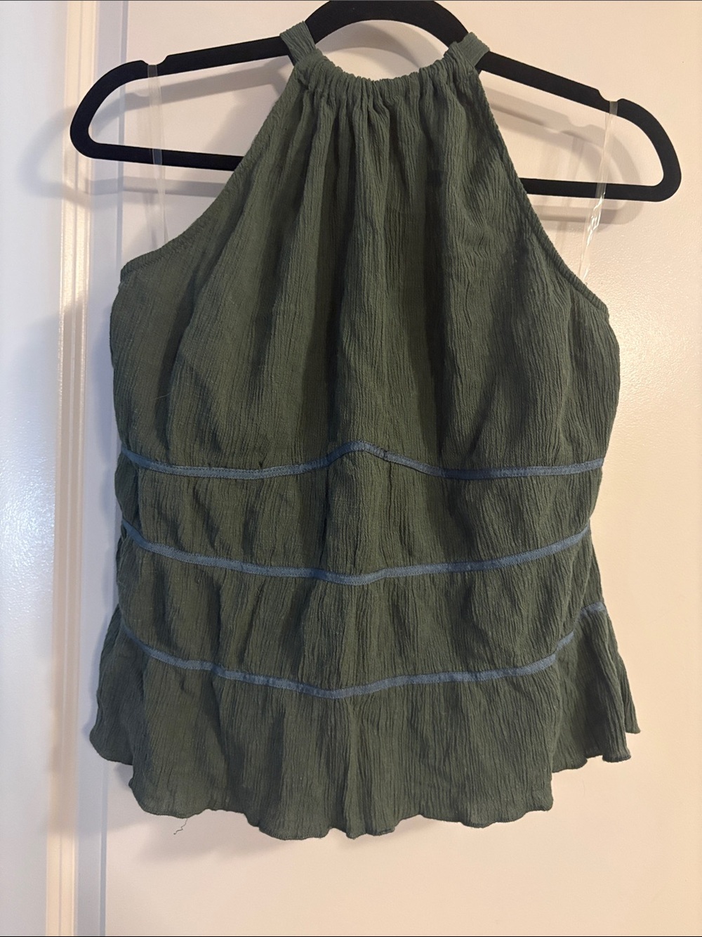 Topshop Olive Green Halter Camisole